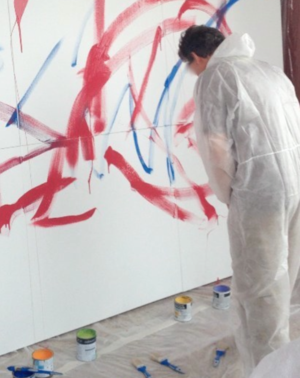 atelier art thérapie fresque pollock